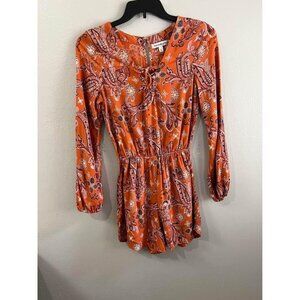Abercrombie and Fitch orange romper size small